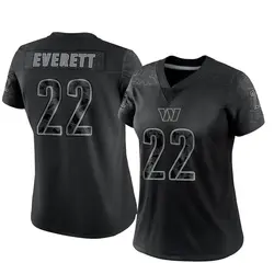 Nike Deshazor Everett Washington Commanders Women's Limited Black Reflective Jersey